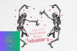 skeleton valentines quote sublimation