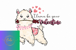 llama be your valentine sublimation