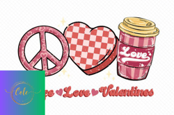 peace love valentines sublimation