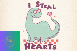 i steal hearts dinosaur valentine png