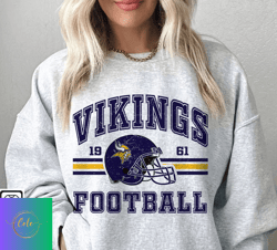 Minnesota Vikings Football Sweatshirt, NFL Logo Sport Sweatshirt, NFL Unisex Football tshirt, Hoodies