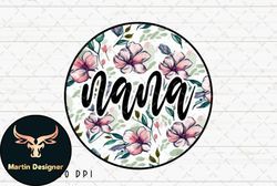 nana floral nana flowers vintage png design 06