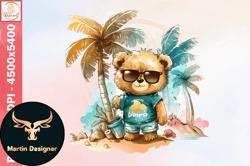 vintage summer with bear png design design 20