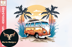 summer car vintage png design watercolor design 21