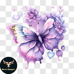 beautiful purple butterfly with delicate wings png design 217