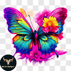colorful butterfly in flight with vibrant wings png design 239