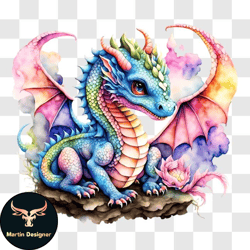 whimsical dragon artwork png design 242