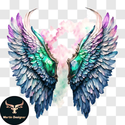 colorful angel wings for decorative and symbolic purposes png design 249