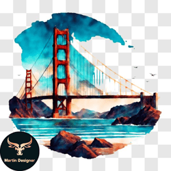 golden gate bridge   iconic landmark in san francisco png design 258