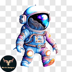 colorful astronaut in space suit png design 261