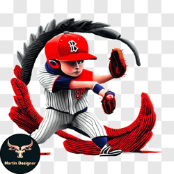 cartoon baseball player ready to play png