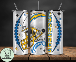 3D Los Angeles Chargers Inflated Puffy Tumbler Wraps , Nfl Tumbler Png 39