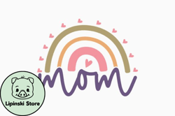 rainbow mom retro mothers day svg design 333