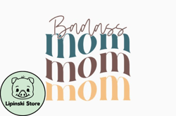 badass mom retro mothers day svg design 358