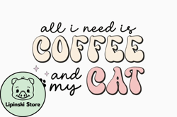 all i need is retro cat mom quote svg design 383