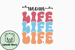 mom life retro mothers day svg design 435