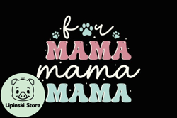 fur mama retro mothers day svg mom dog design02