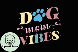 dog mom vibes retro mothers day svg design04