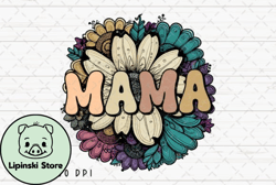 retro mama floral vintage mom flower png design 10