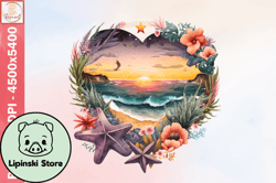 sunset vintage beach vibes png design design 18