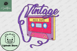 vintage mixtape cassette retro png design 24