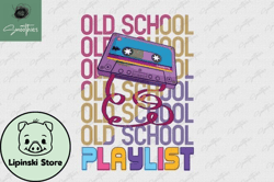 old school playlist cassette retro png design 25