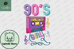 90s girl retro vintage old cassette png design 31