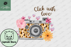 click with love photography vintage png design 38