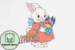 vintage bunny easter png sublimation design 70