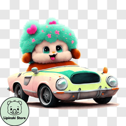 cartoon character in a playful ride png design 169