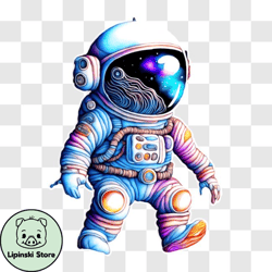 colorful astronaut in space suit png design 261