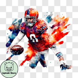 colorful football player image for sports promotion png design 323