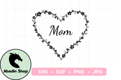 heart wreath mom gift design 145