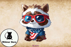 patriotic lemur clipart 4th of july design 09