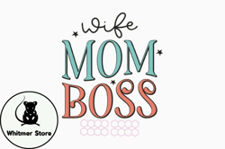 retro mothers day quote svg wife mom design16