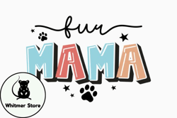 retro fur mama quote svg dog lover design23