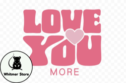 retro love you more svg design209