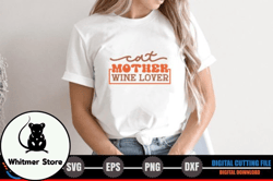 cat mother wine lover – cat quote svg design 251