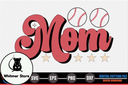 mom – retro baseball svg design 273