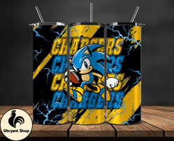 los angeles chargers tumbler wrap, sonic tumbler wraps,  nfl logo tumbler,nfl teams, nfl sports design, design by obryan