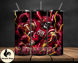 arizona cardinals  tumbler wrap glow, nfl logo tumbler png, nfl design png, design by obryant shop-01