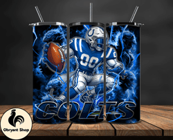 indianapolis colts tumbler wrap glow, nfl logo tumbler png, nfl design png, design by obryant shop-14