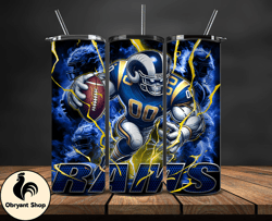 los angeles rams tumbler wrap glow, nfl logo tumbler png, nfl design png, design by obryant shop-19