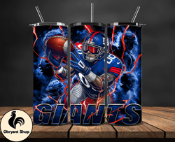 new york giants tumbler wrap glow, nfl logo tumbler png, nfl design png, design by obryant shop-24