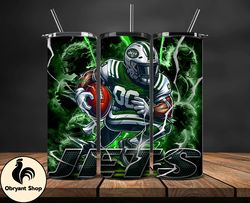 new york jets tumbler wrap glow, nfl logo tumbler png, nfl design png, design by obryant shop-25