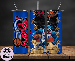 philadelphia 20oz skinny tumbler wrap, basketball design,nba teams,nba sports,nba tumbler wrap,nba ds-26