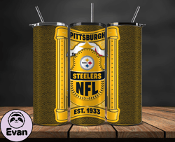 pittsburgh steelers tumbler wrap, nfl logo tumbler png, nfl design png-107