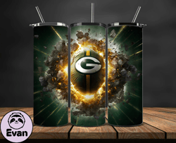 green bay packers tumbler wrap, nfl logo tumbler png, nfl design png-113