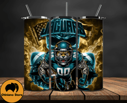 jacksonville jaguars fire tumbler wraps, ,nfl png,nfl teams, nfl sports, nfl design png, design byevan 15