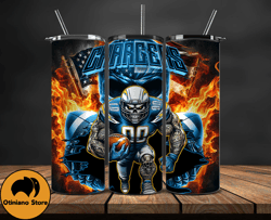 los angeles chargers fire tumbler wraps, ,nfl png,nfl teams, nfl sports, nfl design png, design byevan 18